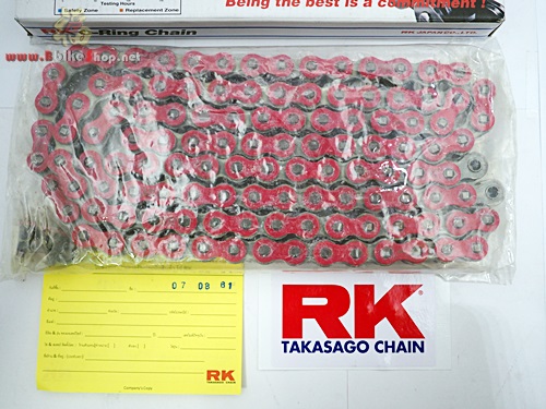 Bs3380 โซ่ RK FR520KR02-120L X-Ring สีแดง